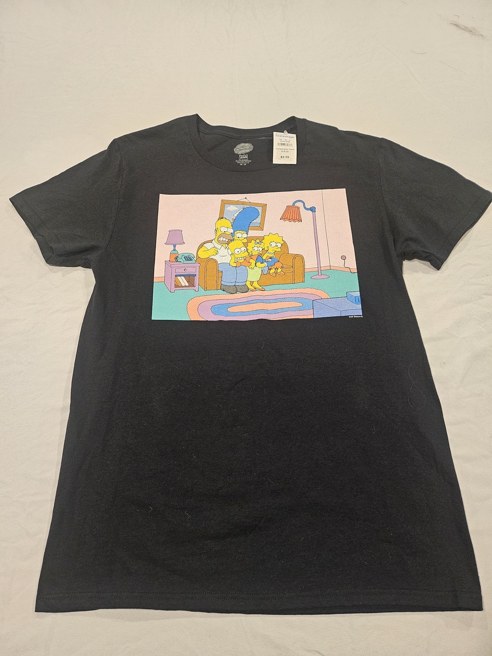 The Simpsons Family Graphic Tee - Black with Colorful Print